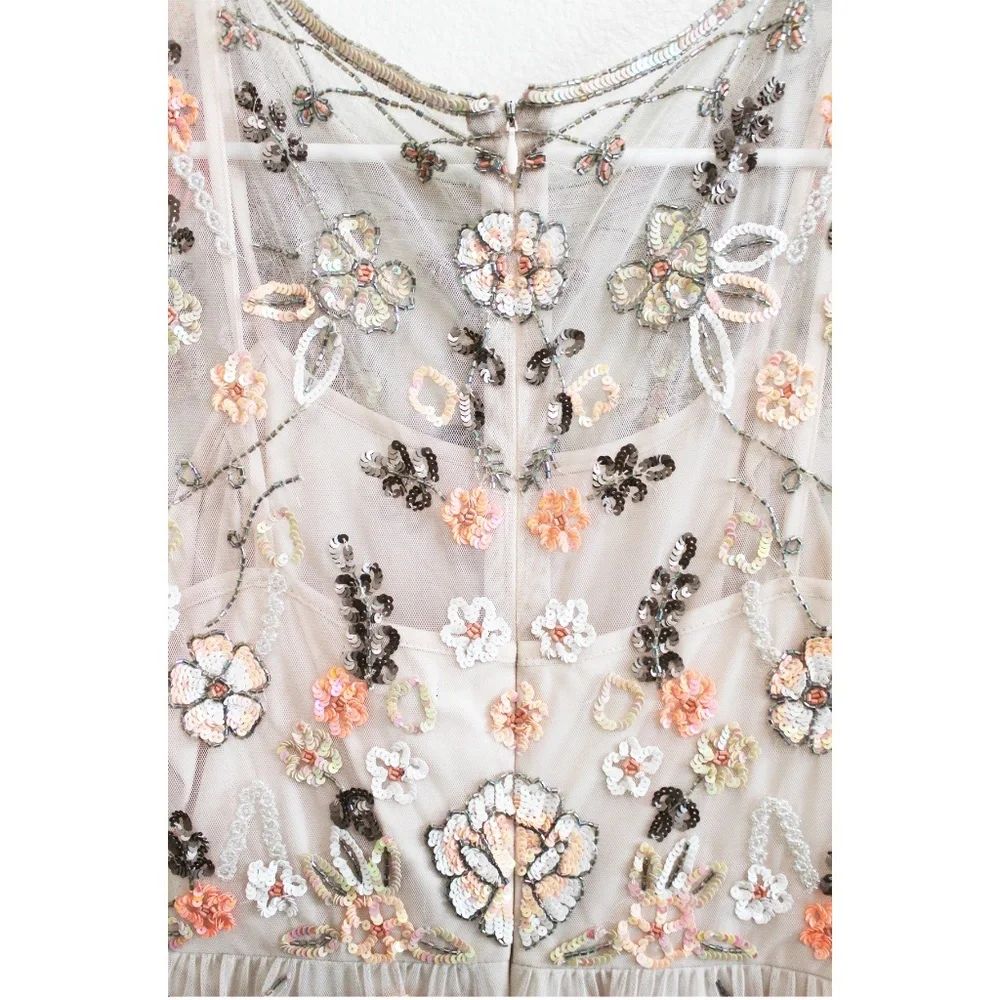 NWT Gianni Bini Penny floral beaded tulle dress - Picture 5 of 6